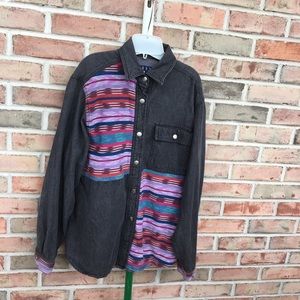 Denim jacket Aztec Western button up